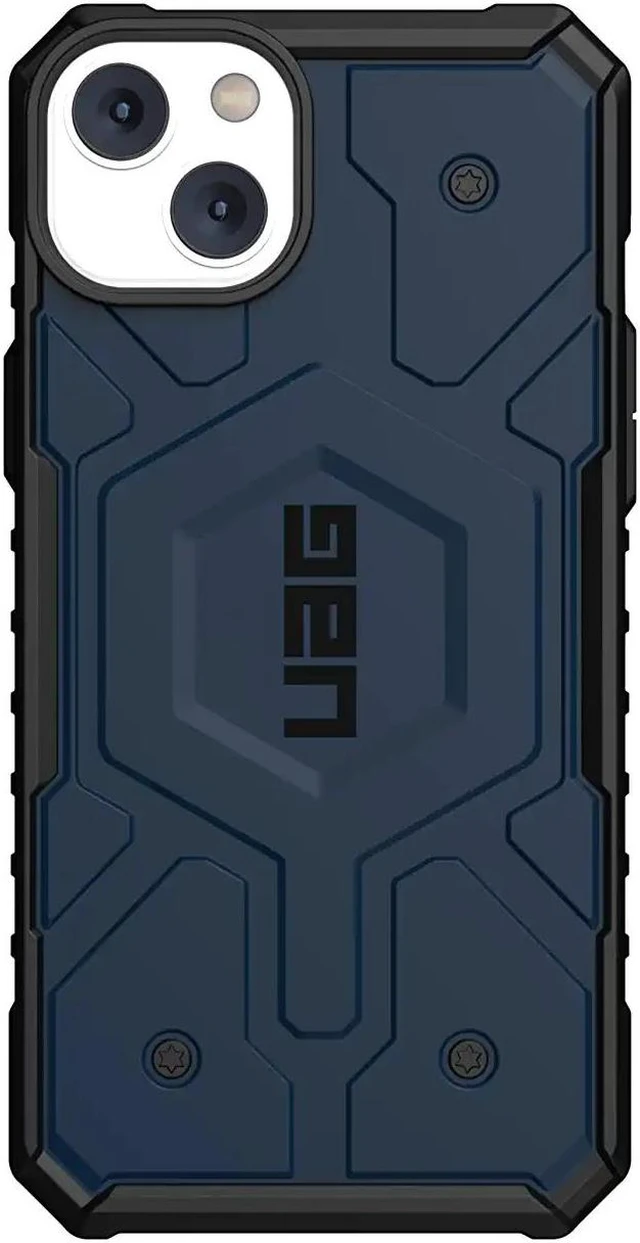 Alt view image 3 of 6 - UAG Designed for iPhone 14 Plus Case Blue Mallard 6.7" Pathfinder Built-in Magnet Compatible with MagSafe Charging Slim Lightweight Shockproof Dropproof Rugged Protective Cover by URBAN ARMOR GEAR