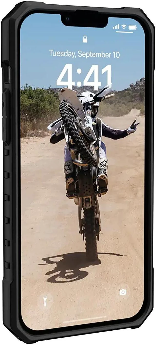 Alt view image 4 of 6 - UAG Designed for iPhone 14 Plus Case Blue Mallard 6.7" Pathfinder Built-in Magnet Compatible with MagSafe Charging Slim Lightweight Shockproof Dropproof Rugged Protective Cover by URBAN ARMOR GEAR