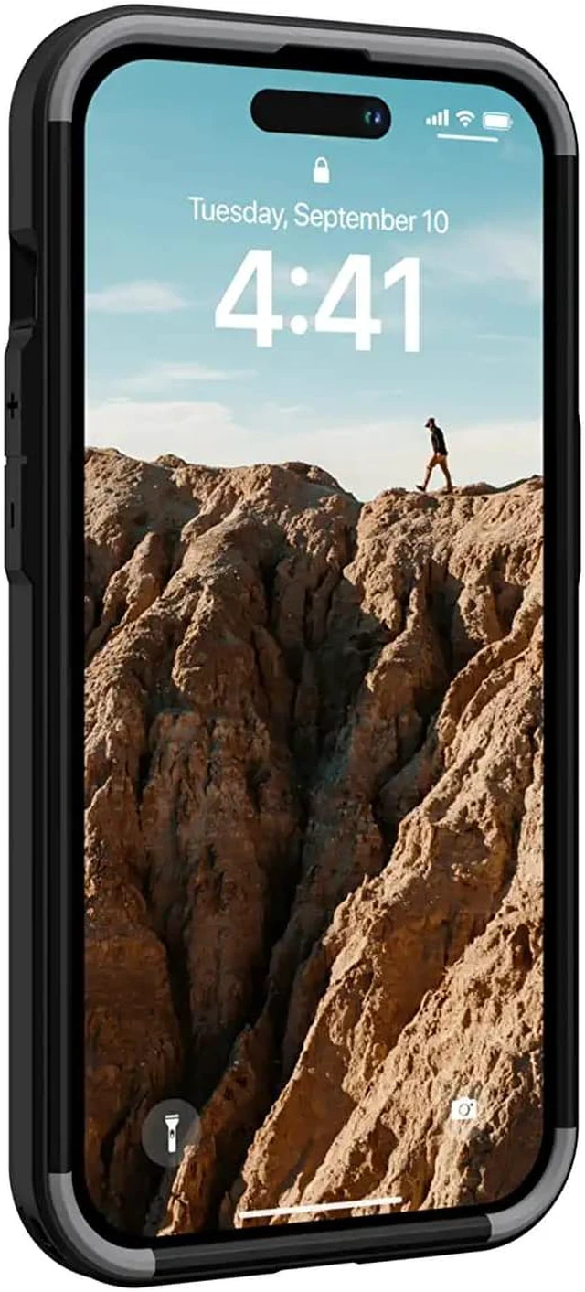 Alt view image 4 of 6 - UAG Designed for iPhone 14 Pro Case Blue Mallard 6.1" Civilian Built-in Magnet Compatible with MagSafe Charging Sleek Ultra Thin Slim Dropproof Shockproof Protective Cover by URBAN ARMOR GEAR