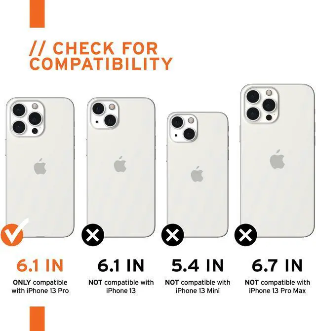 Alt view image 3 of 10 - UAG iPhone 13 Pro Case [6.1-inch screen] Rugged Lightweight Slim Shockproof Pathfinder Protective Cover, Silver