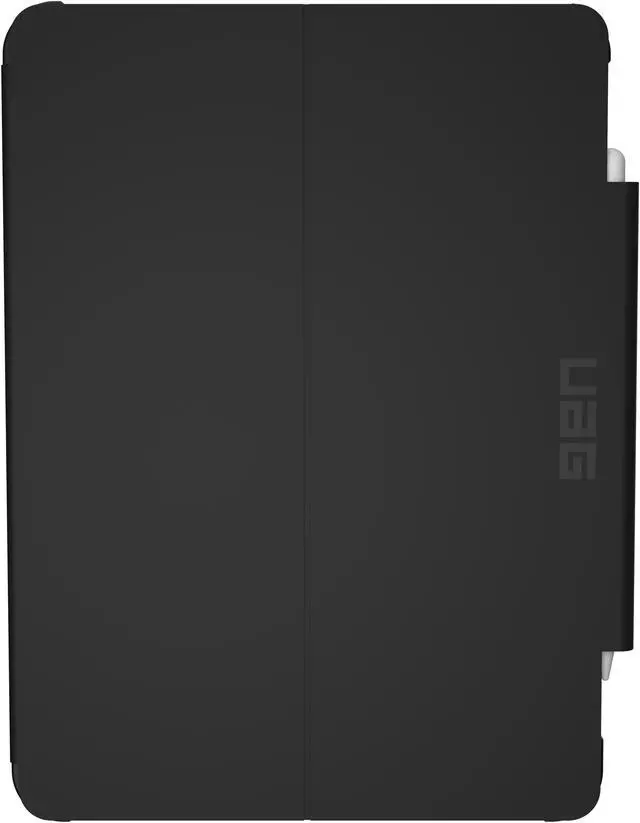 Alt view image 7 of 11 - UAG iPad Air 10.9-inch (5th Gen, 2022) Case Rugged Translucent Featherlight Multi-Angle Viewing Folio Stand with Pencil Holder Plyo Protective Cover, Black/Ice