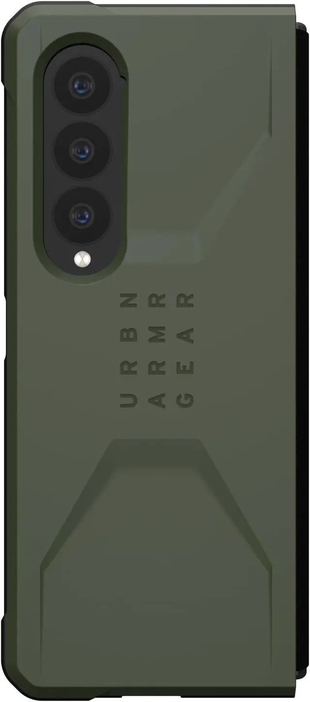 Alt view image 4 of 8 - UAG Designed for Samsung Galaxy Z Fold 4 Case 2022 Green Olive Civilian Sleek Ultra-Thin Shock-Absorbent Protective Cover by URBAN ARMOR GEAR