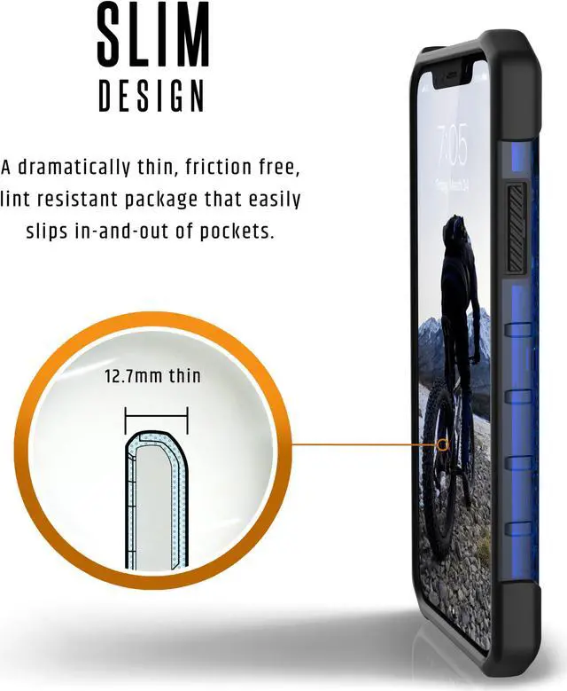 Alt view image 4 of 12 - UAG iPhone Xs / iPhone X [5.8-inch screen] Plasma Feather-Light Rugged [Cobalt] Military Drop Tested iPhone Case