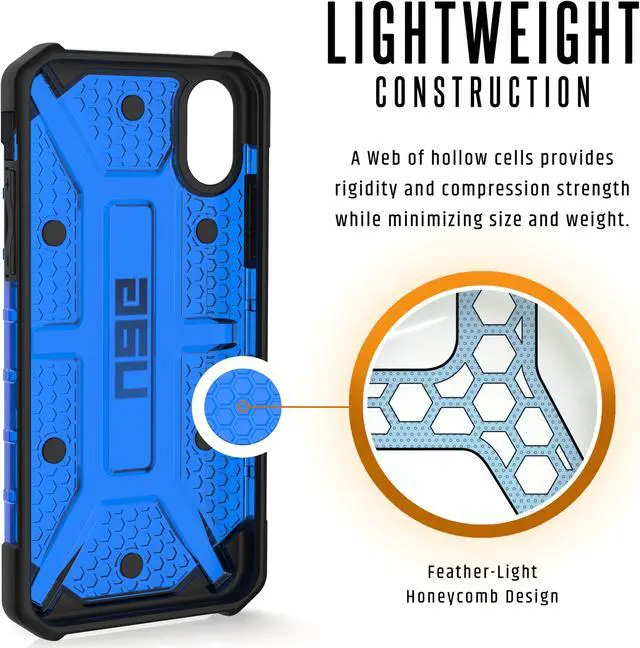 Alt view image 5 of 12 - UAG iPhone Xs / iPhone X [5.8-inch screen] Plasma Feather-Light Rugged [Cobalt] Military Drop Tested iPhone Case