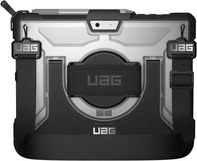Alt view image 5 of 20 - UAG Designed for Microsoft Surface Go 4 / Surface Go 3 / Surface Go 2 / Surface Go Case 10.5" Plasma w/Hand Strap & Shoulder Strap Feather-Light Rugged Military Drop Tested Cover Ice