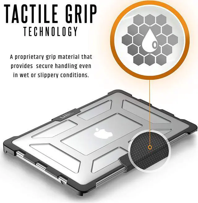 Alt view image 6 of 11 - UAG MacBook Pro 15-inch with Touchbar (4th Gen, 2016-2019) Feather-Light Rugged [Ice] Case
