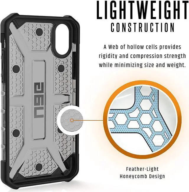 Alt view image 5 of 7 - UAG iPhone Xs / iPhone X [5.8-inch Screen] Plasma Feather-Light Rugged [Ash] Military Drop Tested iPhone Case