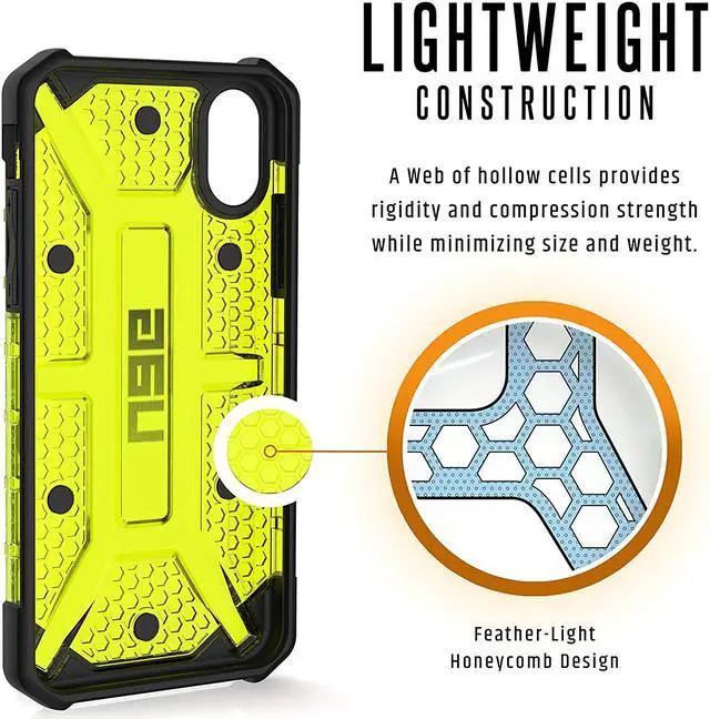 Alt view image 5 of 14 - UAG iPhone Xs / iPhone X [5.8-inch Screen] Plasma Feather-Light Rugged [Citron] Military Drop Tested iPhone Case