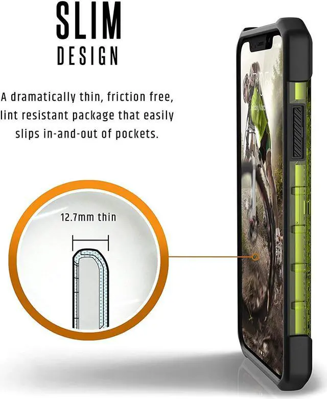 Alt view image 4 of 14 - UAG iPhone Xs / iPhone X [5.8-inch Screen] Plasma Feather-Light Rugged [Citron] Military Drop Tested iPhone Case