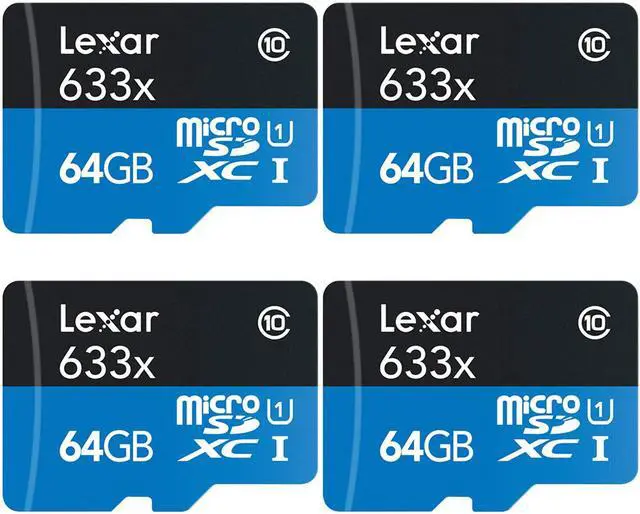 Main image of Lexar High-Performance 633x microSDHC/microSDXC UHS-I 64gb Memory Card 4 Pack