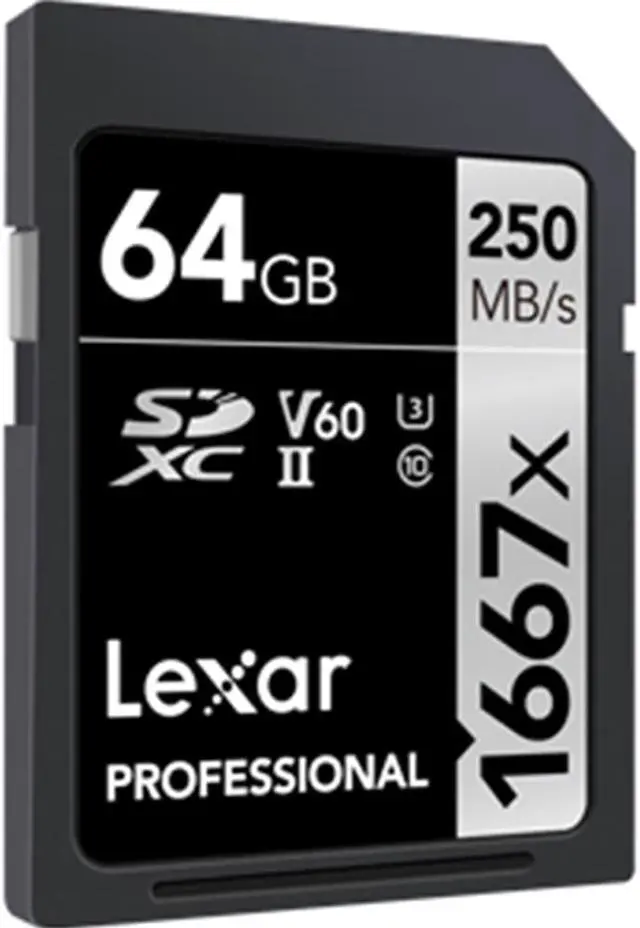 Alt view image 3 of 4 - Lexar Professional SDHC / SDXC 1667x UHS-II 64GB Memory Card + Accessory Bundle