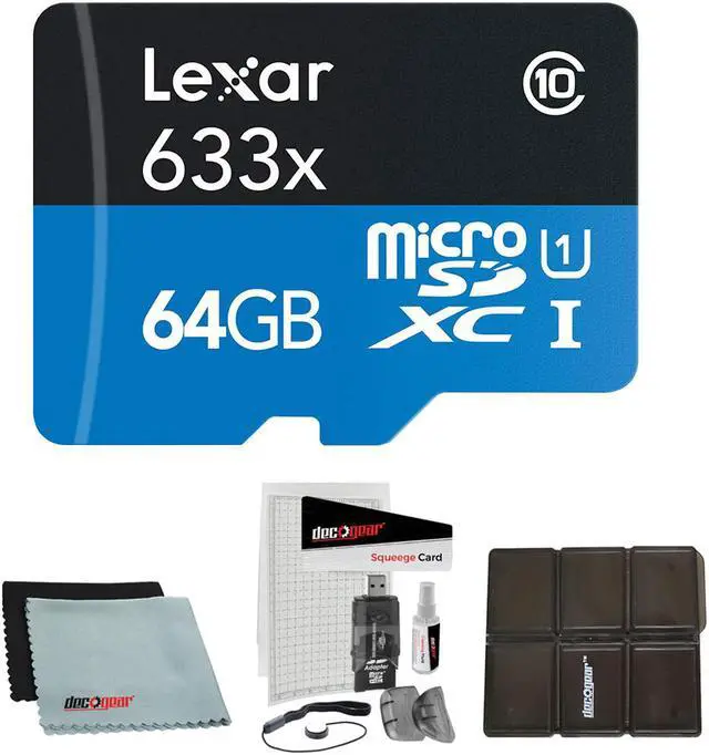 Main image of Lexar High-Performance microSDHC/SDXC UHS-I 64gb Memory Card + Accessory Bundle