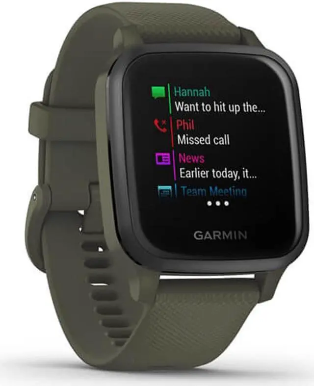Alt view image 3 of 20 - Garmin Venu SQ Music Edition - Moss with Slate Bezel