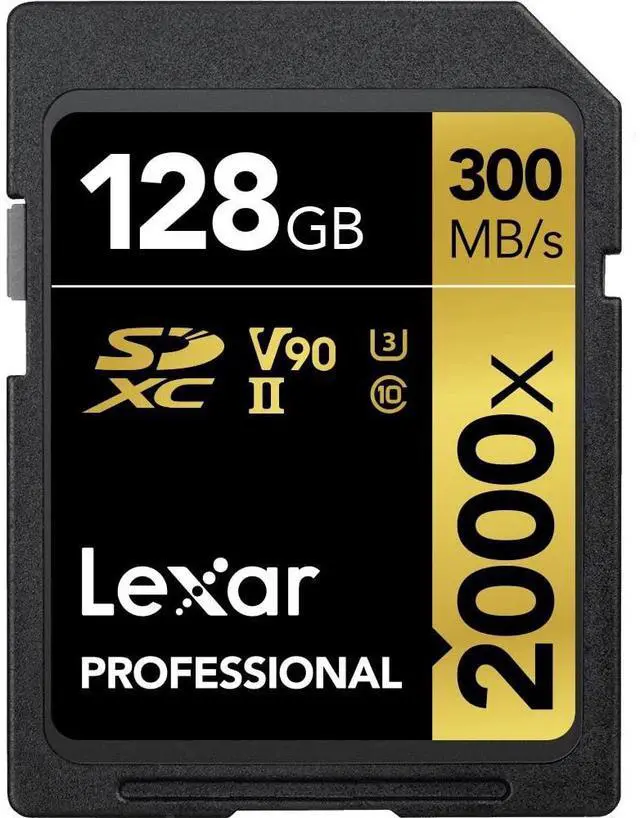 Main image of Lexar Professional SDXC Memory Card 2000x 128GB Class 10 UHSII U3 WO Reader