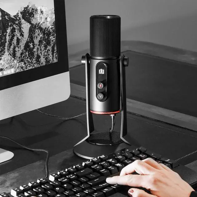Alt view image 2 of 7 - Deco Gear PC Microphone for Gaming, Streaming, Music Recording, Virtual, USB Plug and Play