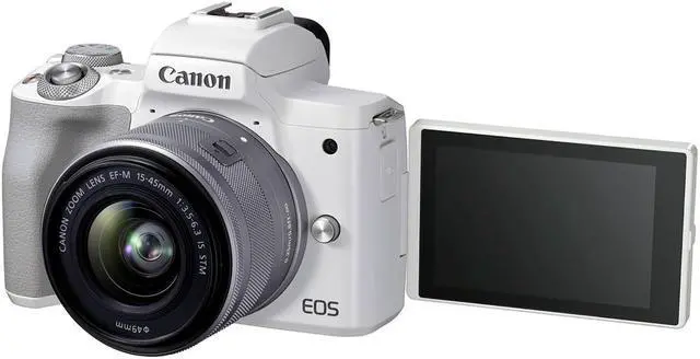 Alt view image 7 of 20 - Canon EOS M50 Mark II + EF-M 15-45mm is STM Kit White