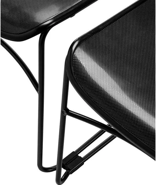 Alt view image 2 of 7 - National Public Seating Commercialine Multi-purpose Ultra Compact Stack Chair, Black