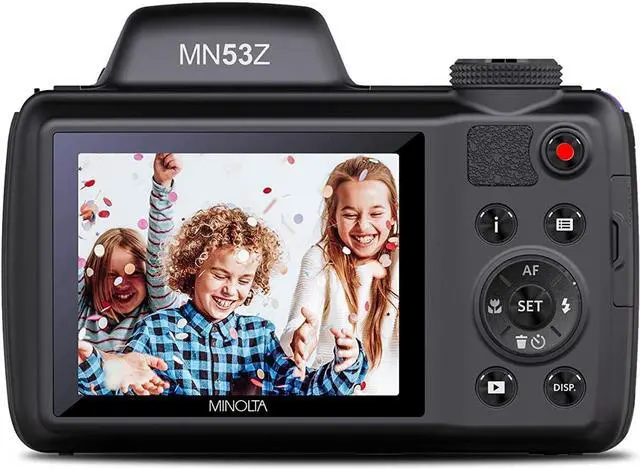 Alt view image 11 of 16 - Minolta MN53Z-P 16.0-Megapixel 53x Zoom Bridge Camera (Purple)