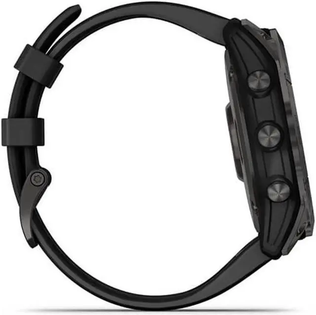 Alt view image 5 of 7 - Garmin Fenix 7X Sapphire Solar Smartwatch Carbon w/ Black Band + 2 Year Warranty