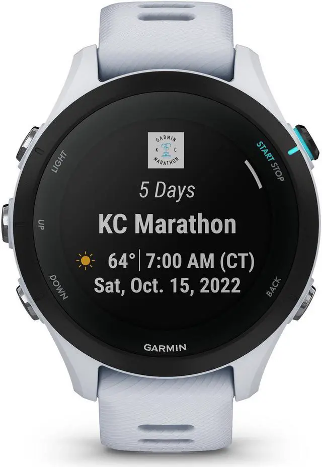 Alt view image 6 of 6 - Garmin Forerunner 255S Music, Whitestone | Smart Watch 010-02641-23
