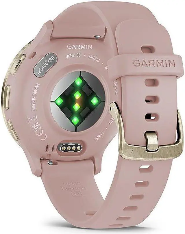 Alt view image 10 of 14 - Garmin Venu 3S, Soft Gold Stainless Steel Bezel with Dust Rose Case and Silicone Band | Smart Watch 010-02785-03