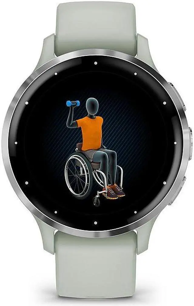 Alt view image 8 of 13 - Garmin Venu 3S, Silver Stainless Steel Bezel with Sage Gray Case and Silicone Band | Smart Watch 010-02785-01