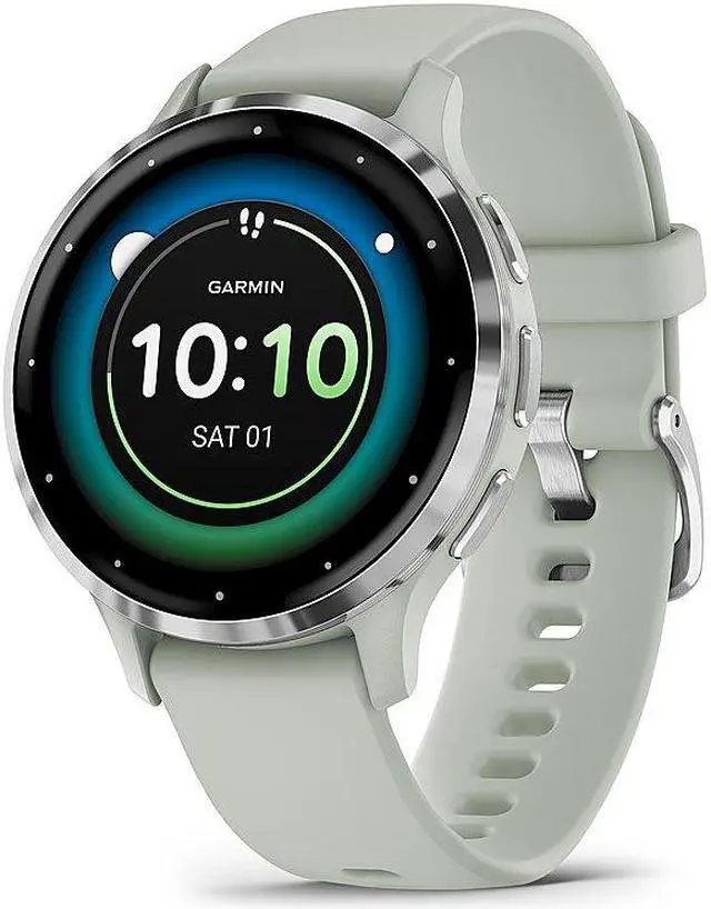 Alt view image 9 of 13 - Garmin Venu 3S, Silver Stainless Steel Bezel with Sage Gray Case and Silicone Band | Smart Watch 010-02785-01