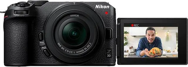 Alt view image 6 of 7 - Nikon Z30 Mirrorless Camera with 2 Lens Kit NIKKOR Z DX 16-50mm VR +50-250mm VR Bundle