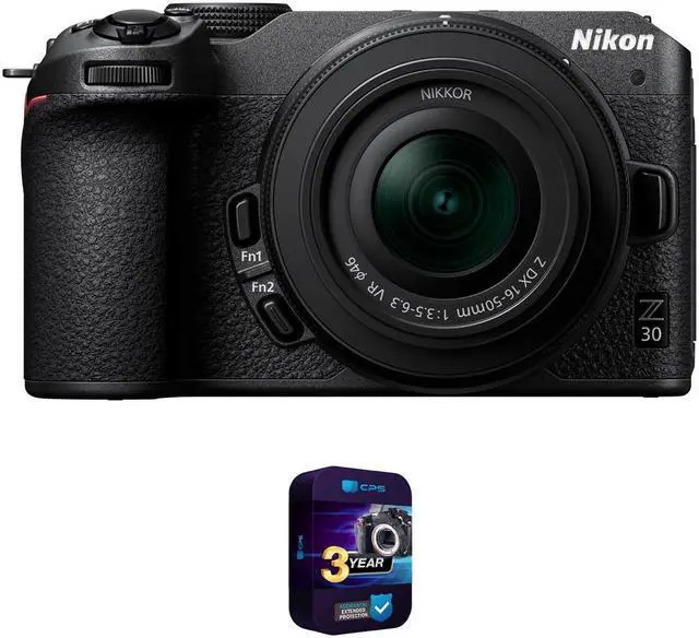Main image of Nikon Z30 Mirrorless Camera w/ NIKKOR Z DX 16-50mm VR Lens + 3 Year Extended Warranty