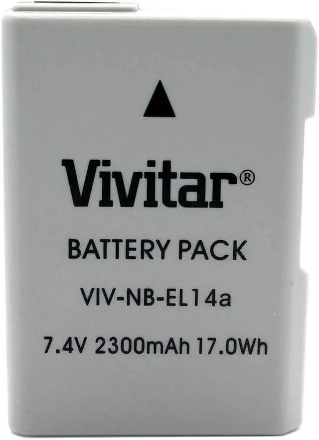 Alt view image 3 of 3 - Vivitar High Capacity EN-EL14a Li-on Battery (Nikon EN-EL14 Replacement)