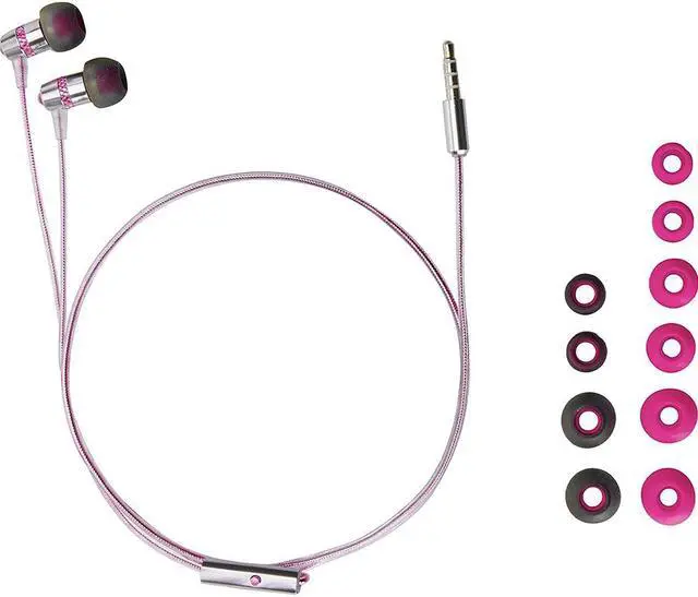 Alt view image 20 of 20 - Mee audio Pink  EP-M11J-PK-MEE  3.5mm  Connector In-Ear Headphones with Microphone Made with Swarovski Crystals