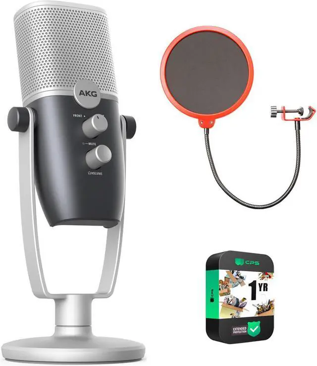 Main image of AKG Ara Two-Pattern USB Condenser Microphone w/ Pop Filter + Extended Warranty