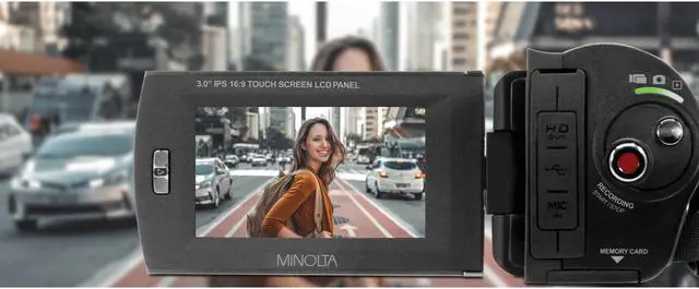 Alt view image 7 of 20 - Minolta MN4K30NV 4K Ultra HD 30 MP Night Vision Camcorder, Black