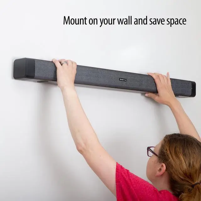 Alt view image 4 of 7 - Deco Gear 60W 2.0 Channel Soundbar w/ Built-in Dual Subwoofers w/ Warranty Bundle