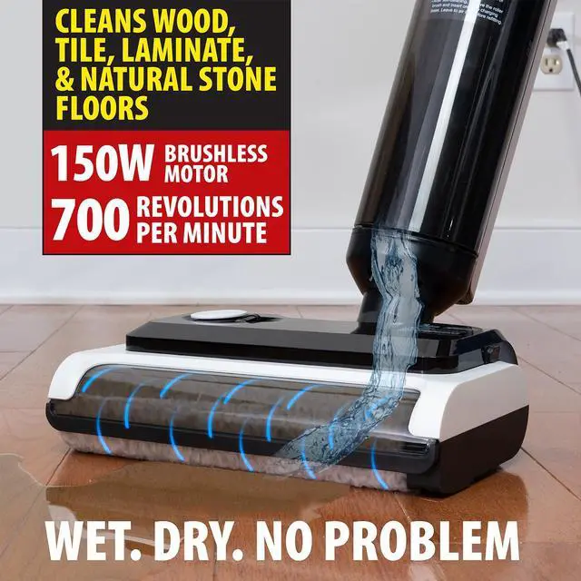 Alt view image 3 of 7 - Deco Home 220W Wet/Dry All-in-One Hard Floor Vacuum Cleaner with Charge Dock, Cordless