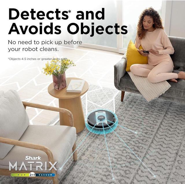 Alt view image 3 of 7 - Shark Matrix 2-in-1 Robot Vacuum/Mop with Sonic Mopping, RV2410WD -