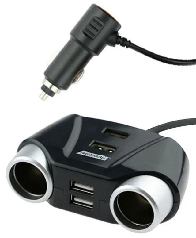 Alt view image 2 of 2 - Armor All 12V Car Charger with 2 DC & 4 USB Ports