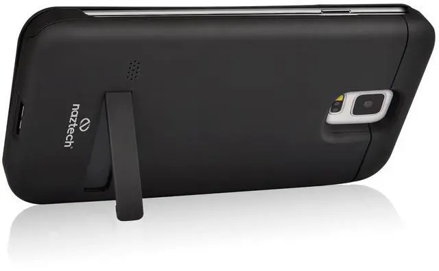 Alt view image 9 of 12 - Naztech PowerCase Carrying Case (Flip) for Smartphone - Black