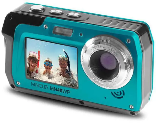 Alt view image 7 of 15 - Minolta MN40WP-BL 48.0-Megapixel Waterproof Digital Camera (Blue)