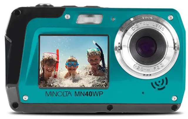 Alt view image 8 of 15 - Minolta MN40WP-BL 48.0-Megapixel Waterproof Digital Camera (Blue)