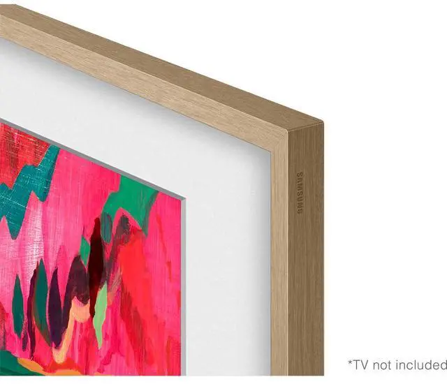 Alt view image 8 of 18 - SAMSUNG 85 The Frame Customizable Bezel (2025 Model), Magnetic, Quick and Easy Installation, VG-SCFF85TKBZA, Modern Teak