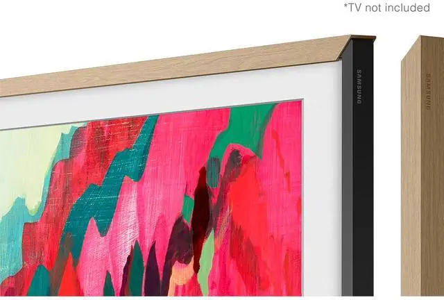 Alt view image 9 of 18 - SAMSUNG 85 The Frame Customizable Bezel (2025 Model), Magnetic, Quick and Easy Installation, VG-SCFF85TKBZA, Modern Teak