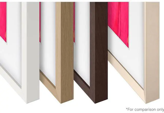 Alt view image 10 of 18 - SAMSUNG 85 The Frame Customizable Bezel (2025 Model), Magnetic, Quick and Easy Installation, VG-SCFF85TKBZA, Modern Teak