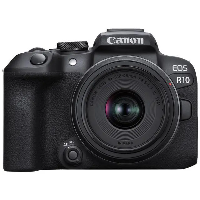 Alt view image 3 of 7 - Canon EOS R10 Mirrorless Camera with RF-S 18-45mm F4.5-6.3 IS STM Lens Kit Pro Bundle