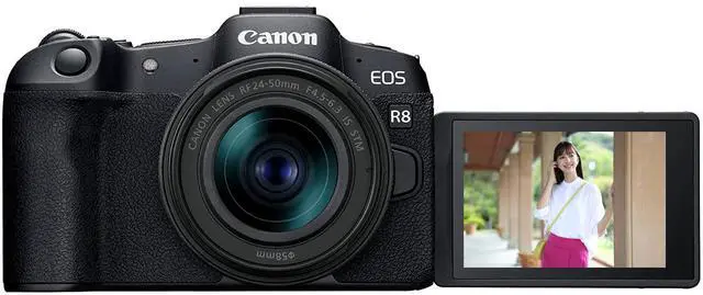 Alt view image 2 of 6 - Canon EOS R8 Mirrorless Camera Content Creator Kit w/ 24-50mm IS STM Lens + Mic Bundle