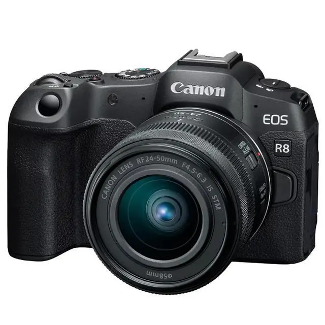 Alt view image 4 of 6 - Canon EOS R8 Mirrorless Camera Content Creator Kit w/ 24-50mm IS STM Lens + Mic Bundle