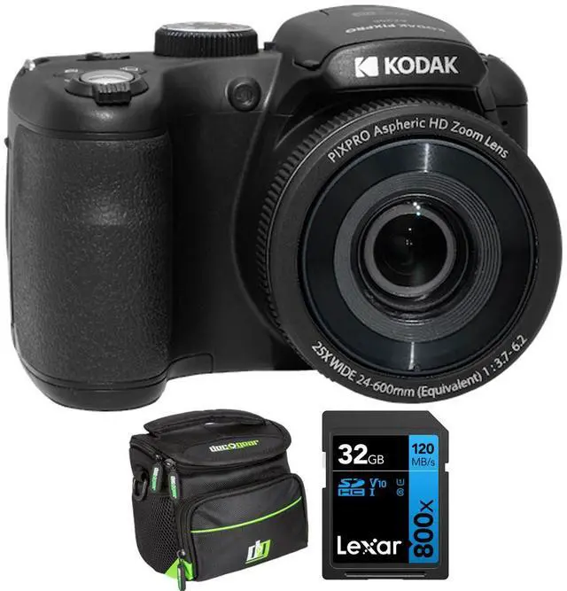 Main image of Kodak PIXPRO Astro Zoom AZ255-BK 16MP Digital Camera, 25X Zoom + 32GB Card + Cam Bag