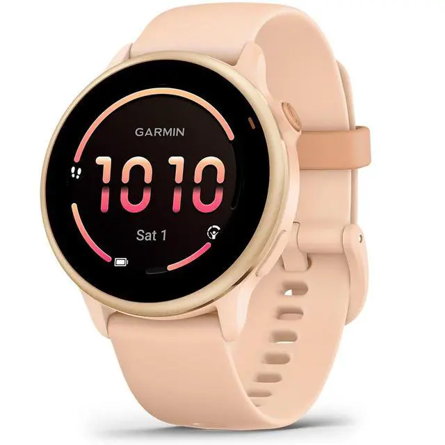 Alt view image 2 of 7 - Garmin VIVOACTIVE 6 Health & Fitness GPS Smartwatch, Pink Dawn + Accessories Bundle