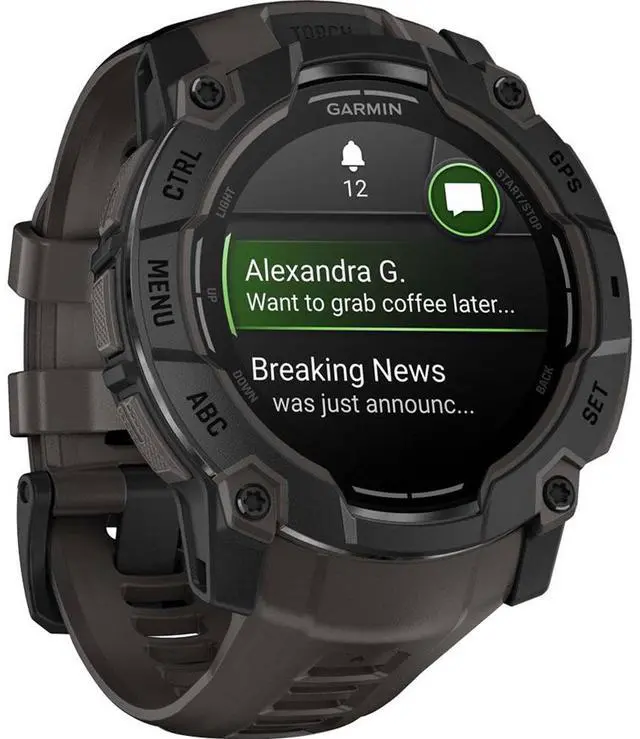 Alt view image 6 of 7 - Garmin 3 - 50 mm GPS Smartwatch AMOLED Neo Tropic with Charging Dock Bundle