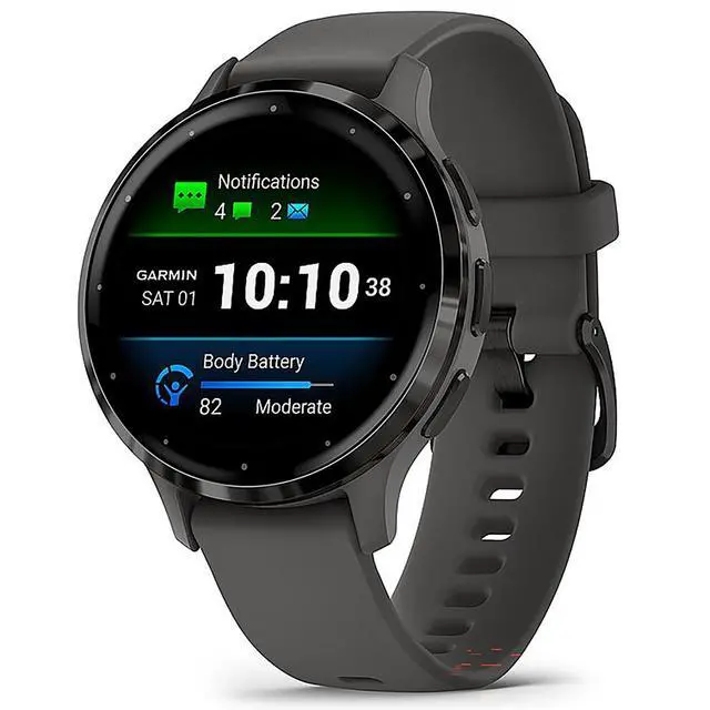 Alt view image 5 of 7 - Garmin Venu 3S GPS Fitness Smartwatch Steel with Gray Case 41mm+Charging Bundle